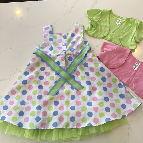 Adorable polkadotted spring dress size 3X - Picture 3 of 8